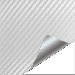 Vinyle Carbone 3D Blanc